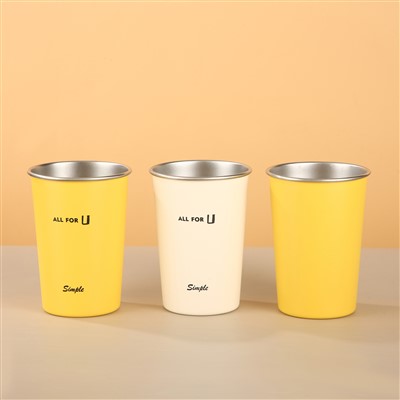 304 Ekyuma ekitali kizimbulukuse Single-Layer Water Cup